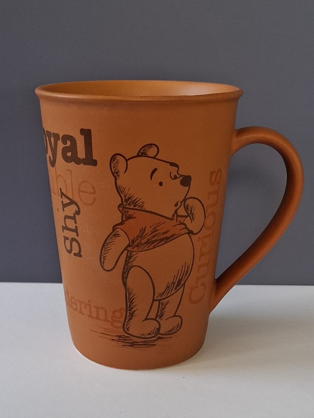 Winnie the Pooh Collectible Orange Terracotta Ceramic Mug